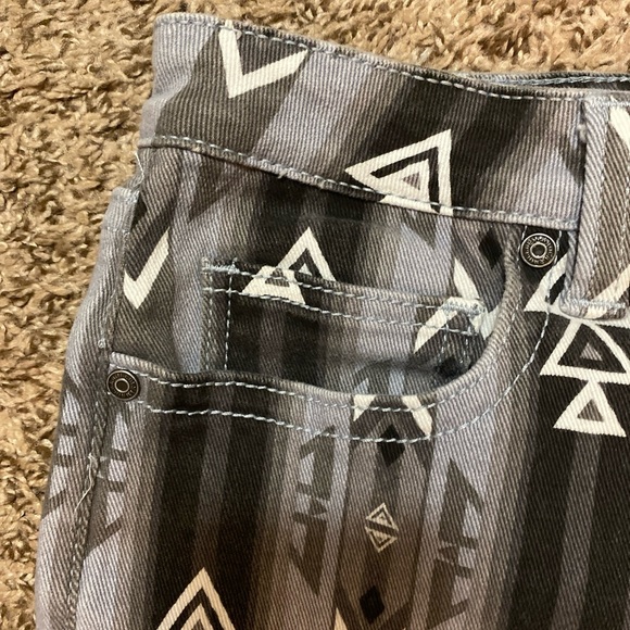 Rock & Roll Denim Ladies Multi Colored High Rise Flare Jeans WHN6091 Size 30x 34 - Picture 5 of 13